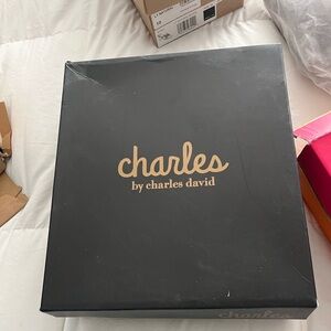 Charles by Charles David Black and Gold Shoe Box
